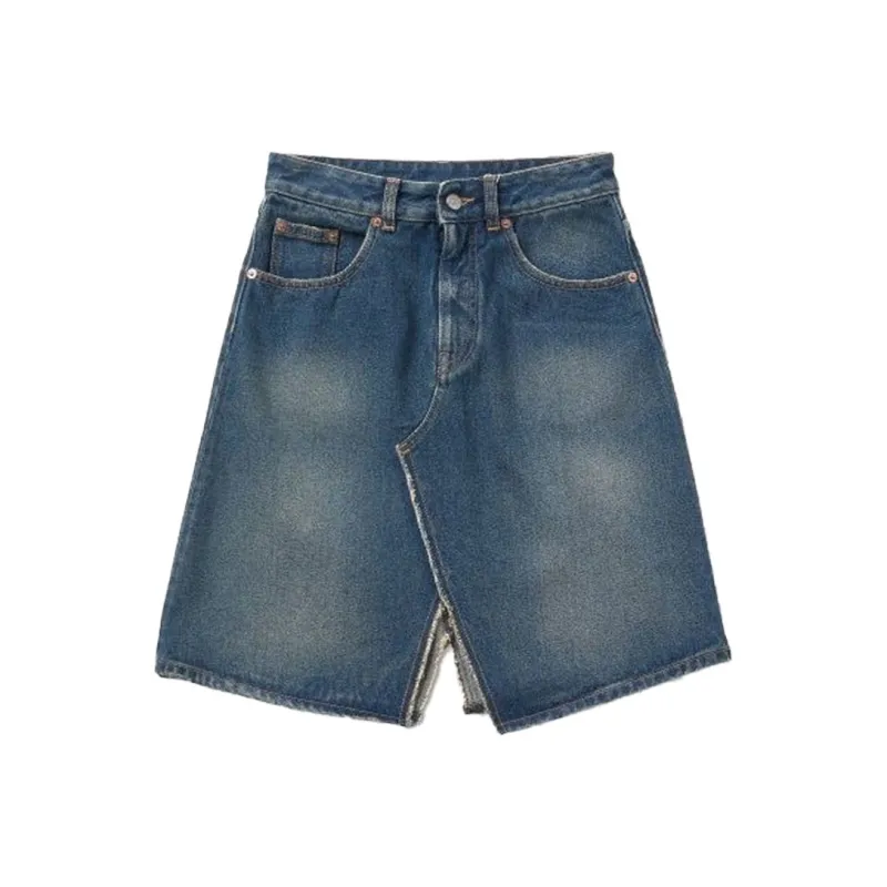 MM6 Maison Margiela Distressed Denim Skirt-0