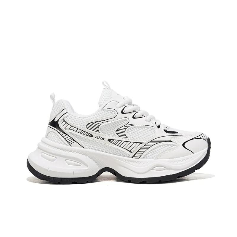 RENBEN Balance Lightweight Height Increasing Low Top Chunky Sneakers Women's White-1