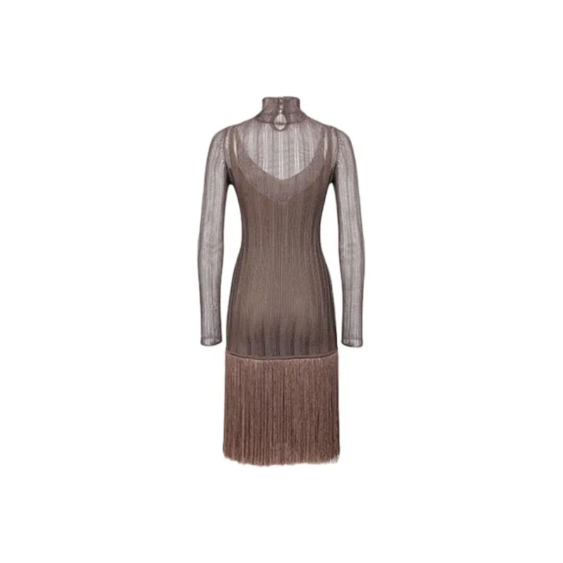 FENDI Fringed Viscose Lace Dress 'Taboo'-0