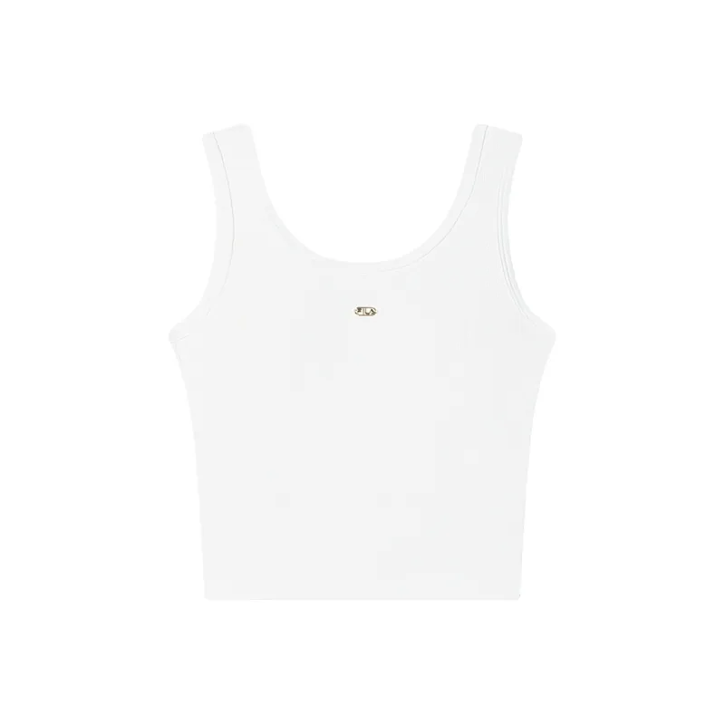 FILA MILANO Italy Version Luxury Style Sports Collection Lifestyle Sport Vests Women's Cloud White-0
