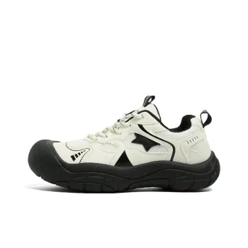 HUANQIU Non slip, Wear resistant, Impact resistant Low Top Hiking Shoes Women's Beige Black