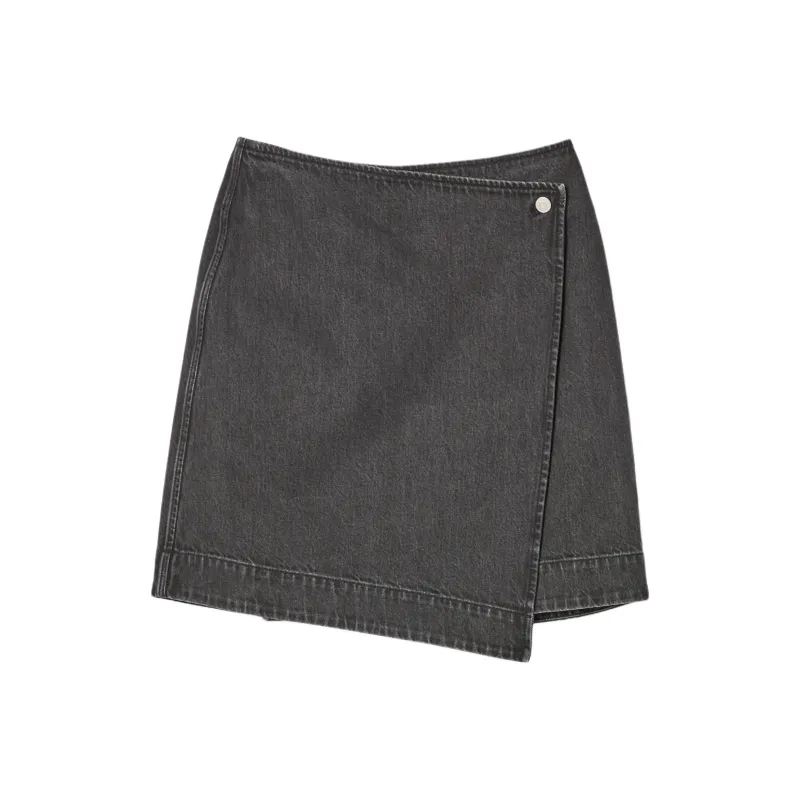COS Denim Short Skirts Women's Washed Black-0