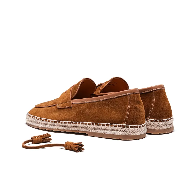 TRUFFAUT Light And Soft Jute Sole Fringe Espadrilles Casual Shoes Men's-23