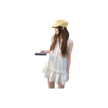 FLIM Sleeveless Dresses Women's White