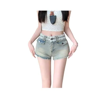 The Temptation Of The Muse Denim Shorts Women's Blue