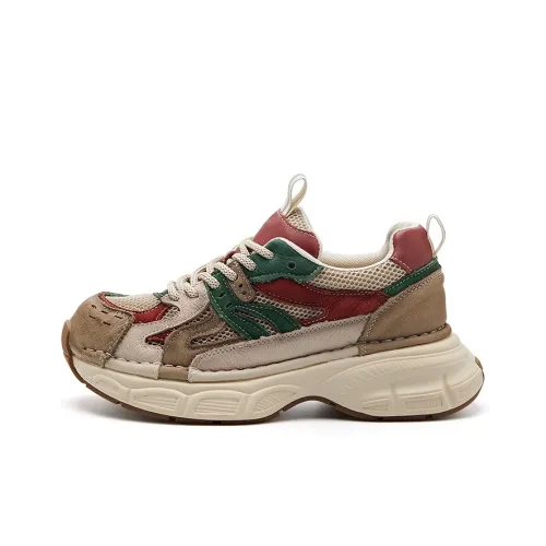 BURGELY Lightweight Low Top Chunky Sneakers Women's