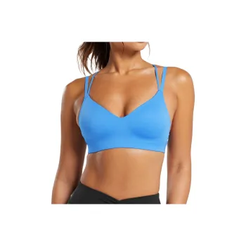 GYMSHARK Strappy Back Light Support Sports Bra Sports Underwear Women's Blue