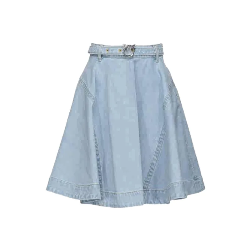 PINKO SS23 Denim Short Skirts Women's Blue-0