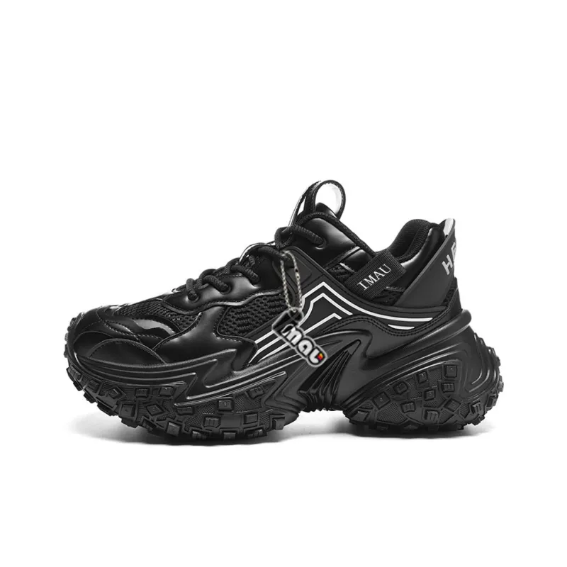 IMAU Shock Absorbers With Slip Resistant Features Mid Top Chunky Sneakers Unisex-18