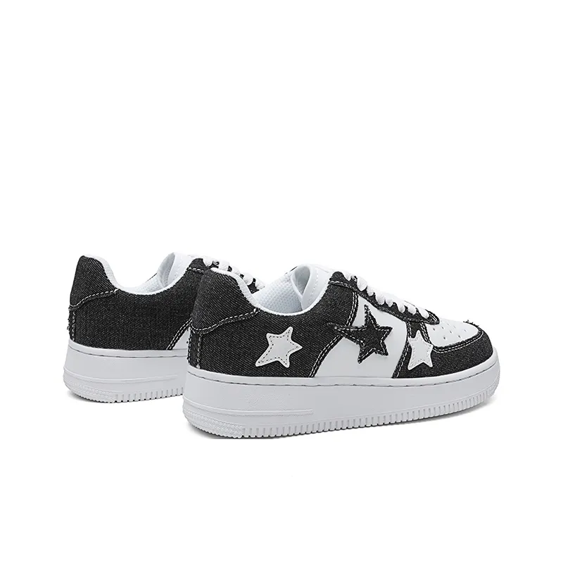 ABIDJAN Cyber Denim Lightweight Low Top Skateboard Shoes Unisex-9