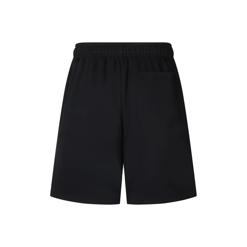 American Trendy Brand Bead Heart Letter Elastic Waistband Casual Shorts Unisex-1