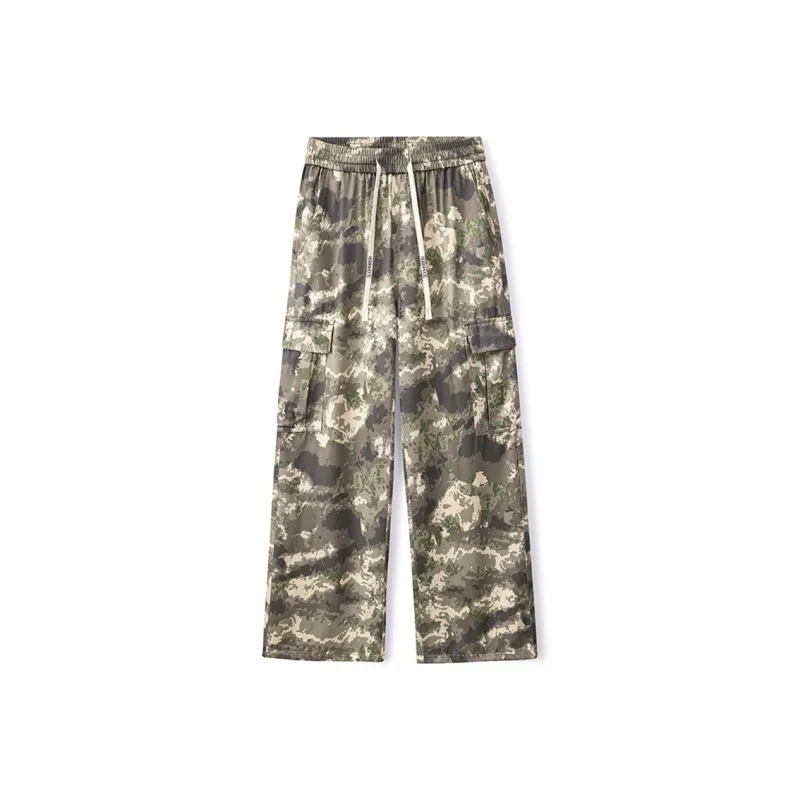 ROBINHOOD Casual Pants Unisex Green Yellow Camouflage-0