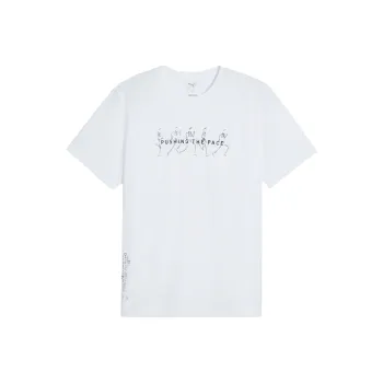 PUMA GRAPHICS RUNNING ILLUSTRATION PUSHING THE PACE T Shirt Men's White