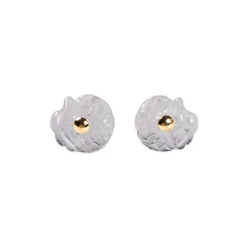 Execute The Blessing Ice Type Jadeite Stud Earrings Unisex