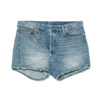 R13 Crossover Denim Shorts