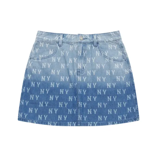 MLB MONOGRAM Collection New York Yankees SS25 Denim Short Skirts Women's Denim