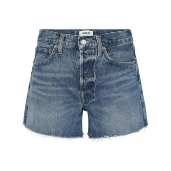 AGOLDE Parker Long High-Rise Denim Shorts
