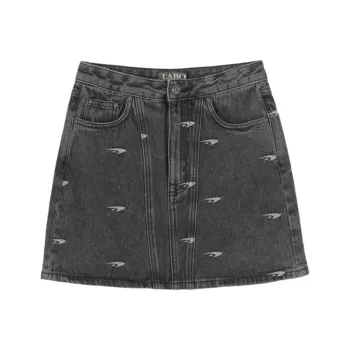 LALABOBO Denim Short Skirts Women's Gray