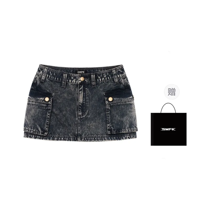 SMFK Cargo Short Skirts Women's Storm Gray-0