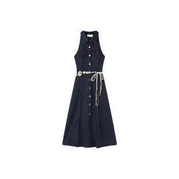 IQC Sleeveless Dresses Women's Blue