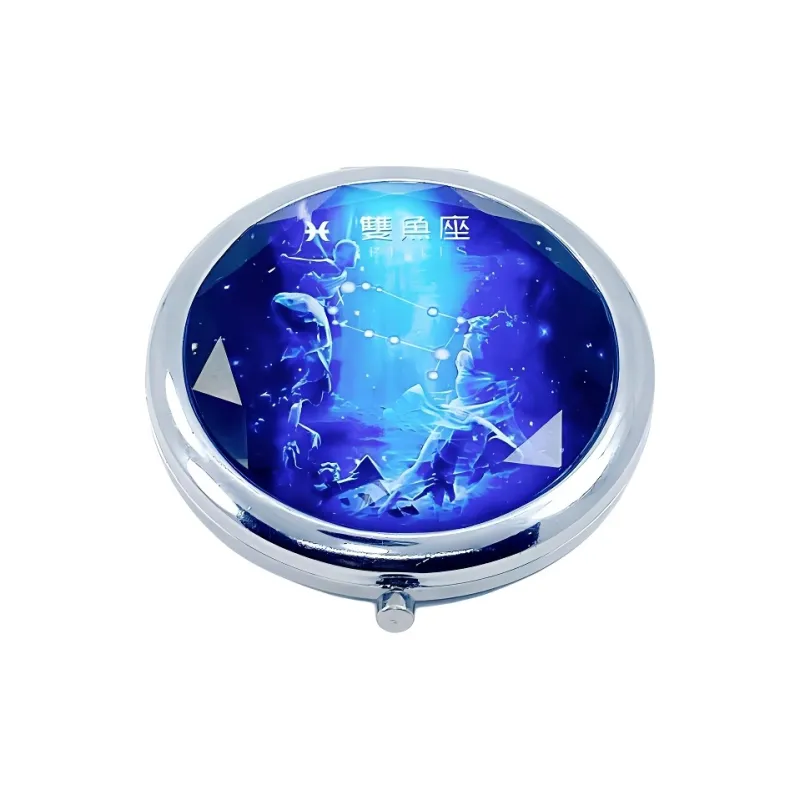 JIXUAN Twelve Constellation Double Sided Foldable Make Up Mirrors-12