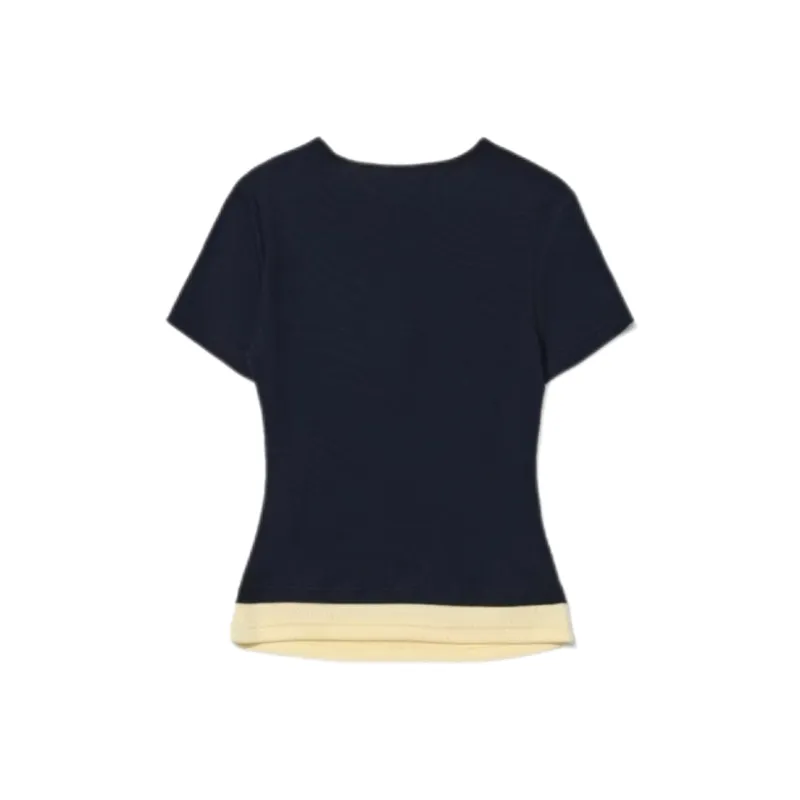 ABBY GODDESS T Shirts Women's Navy Blue-1