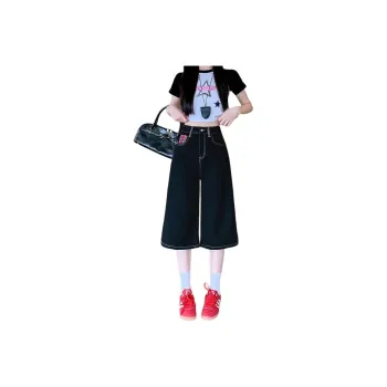The Temptation Of The Muse Denim Shorts Women's Black