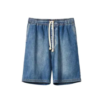 LOEWE Paula's Ibiza 2022 Denim Shorts Men Blue