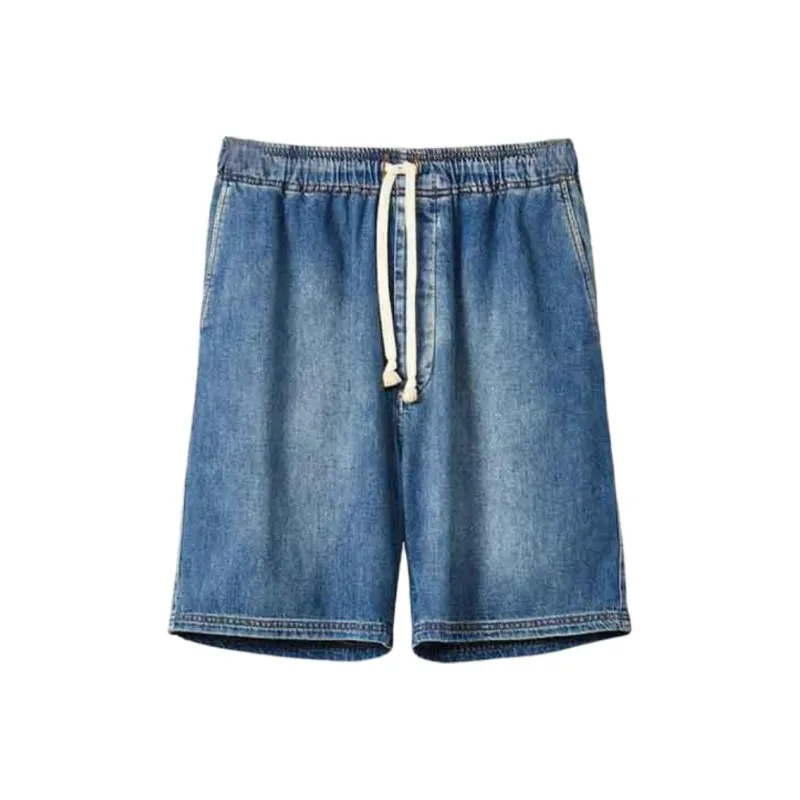 LOEWE Paula's Ibiza 2022 Denim Shorts Men Blue-0