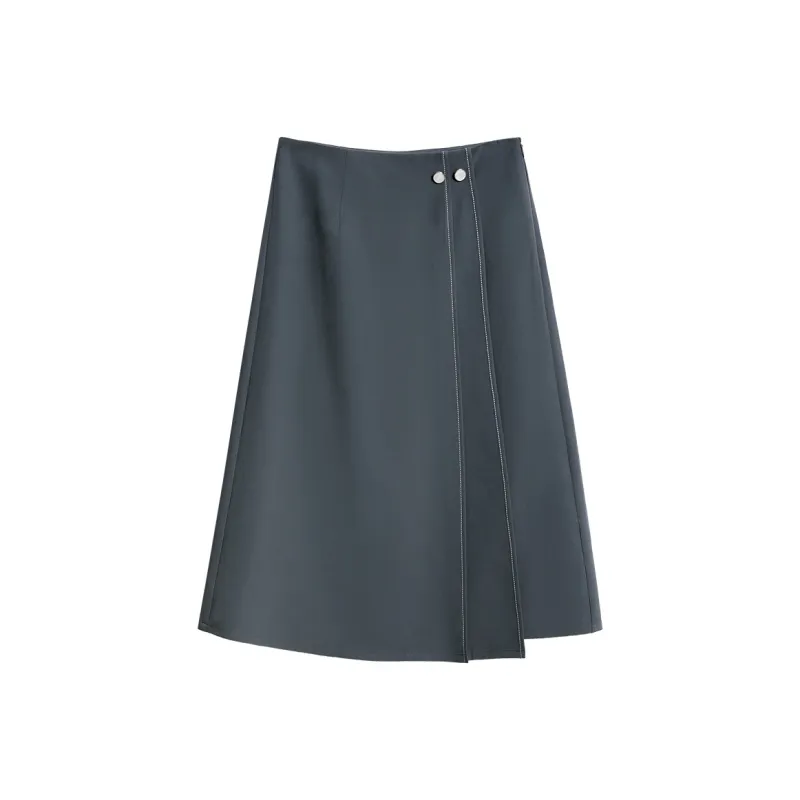 Mambe Casual Long Skirt Women's Tea Cyan-0