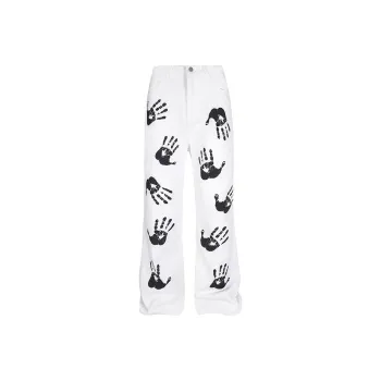 ArcaneFunk Jeans Unisex White