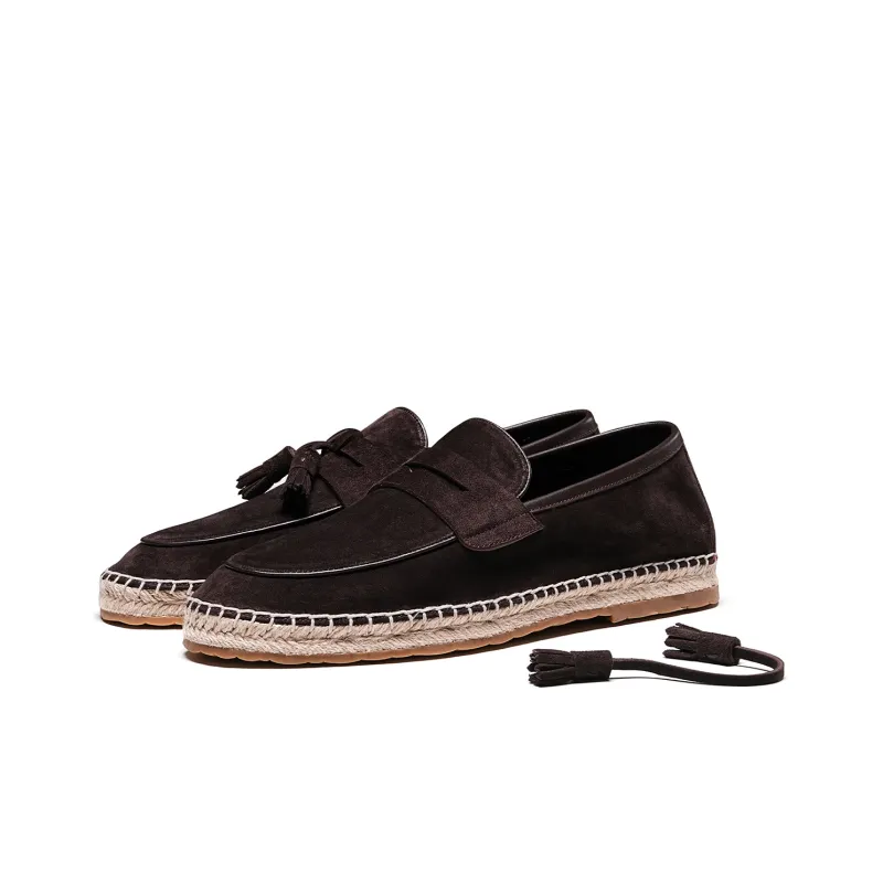 TRUFFAUT Light And Soft Jute Sole Fringe Espadrilles Casual Shoes Men's-15