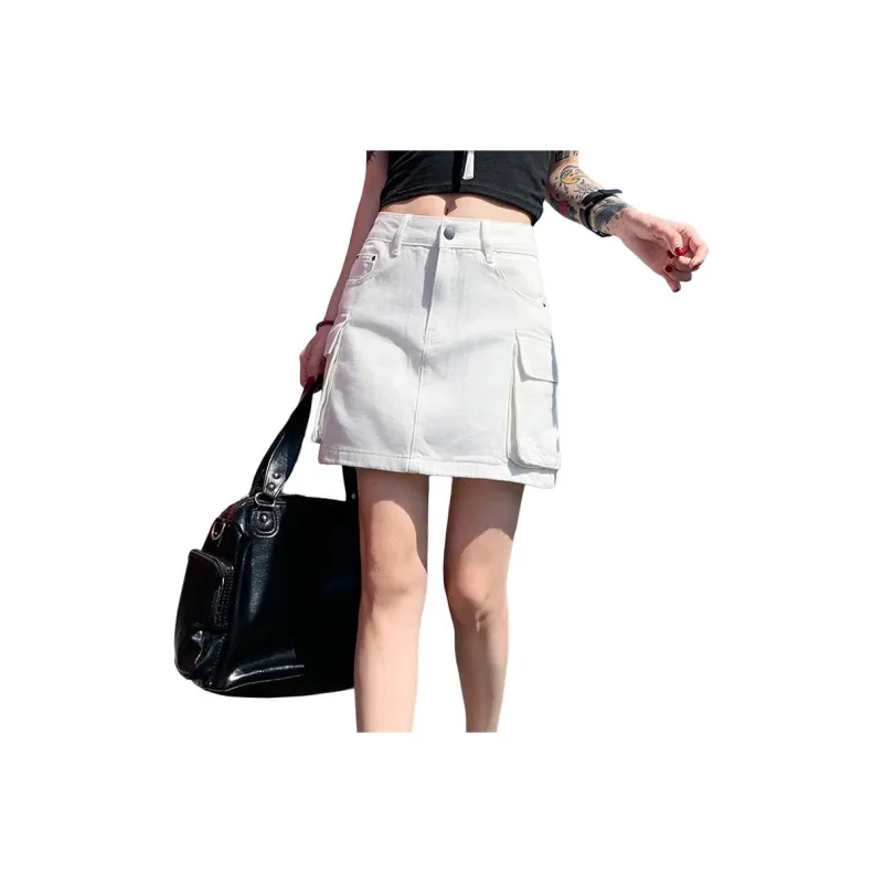 Rose Denim Short Skirts Unisex-0