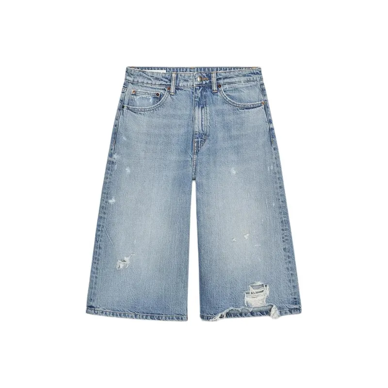 ZARA Denim Shorts Women's Light Blue-0