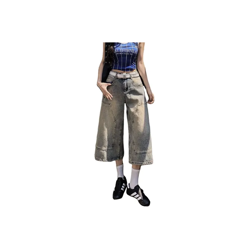 FAIRWHALE Denim Shorts Women's Nostalgic Blue-0