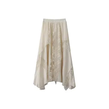 PLAY BUSH Casual Long Skirt Women's Ecru