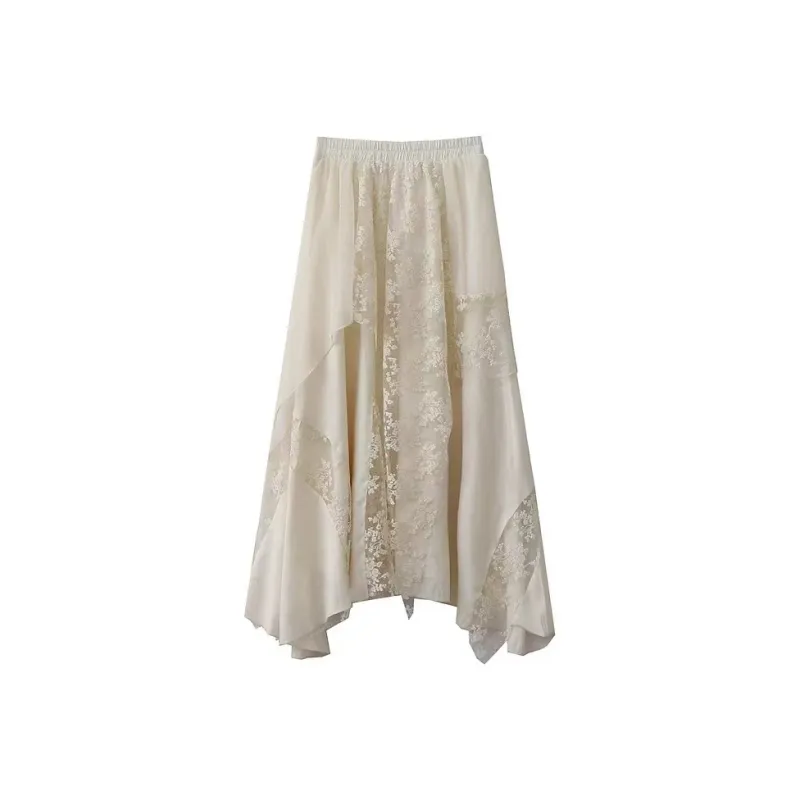 PLAY BUSH Casual Long Skirt Women's Ecru-0