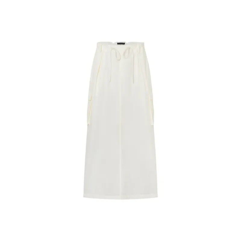 MOCO Casual Long Skirt Women's Sandy White-0