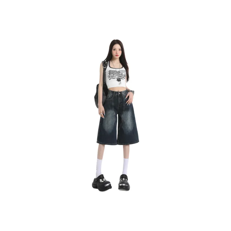 ZAZN Denim Shorts Women's Blue Gray-0