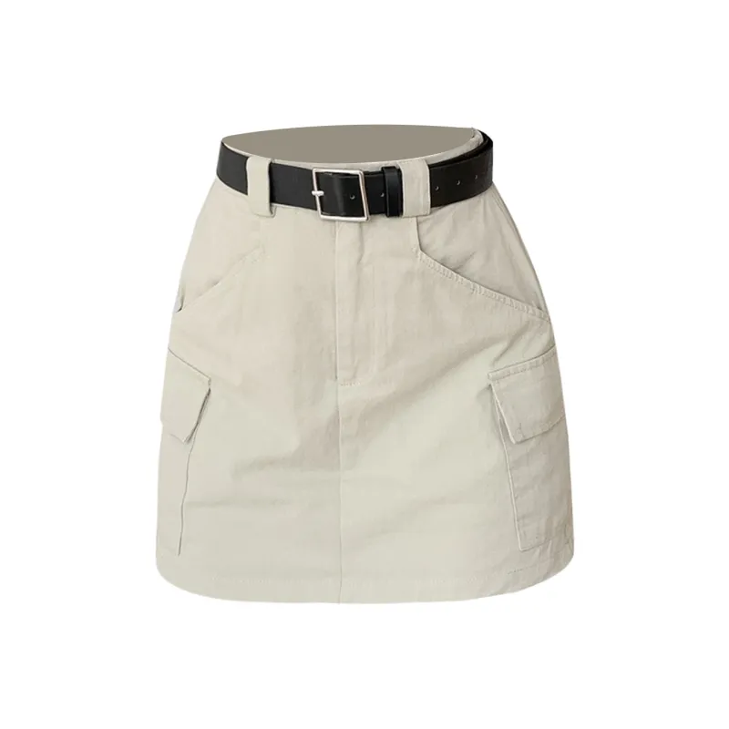 FLIM Cargo Short Skirts Women's Khaki-0