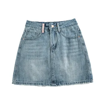 FAWENXIANGZI Denim Short Skirts Women's