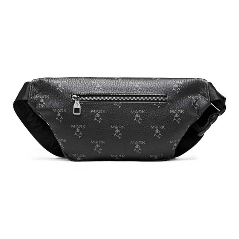FAIRWHALE PVC Sling Bag, Fanny Pack Unisex Black-2