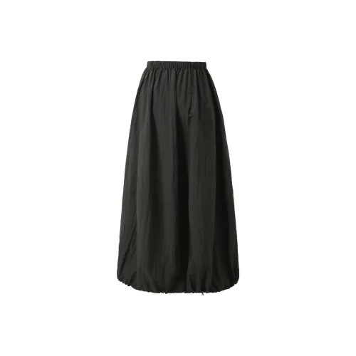 3COLOUR 클래식 블랙 여성 캐주얼 롱 스커트