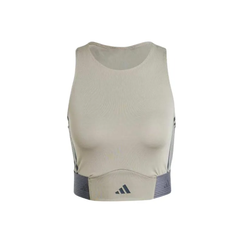Adidas Women's Hyperglam Tank Top Silver Pebble/Grey Six-0