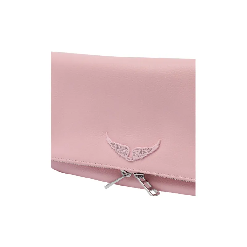 Zadig & Voltaire Cow Leather Crossbody Bag Shoulder Bag Women's Pink-3