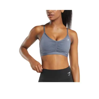 GYMSHARK Ruched Sports Underwear Women's Iron Blue