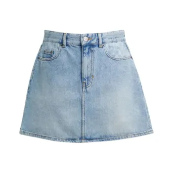COACH Denim Short Skirts Women's Light Blue