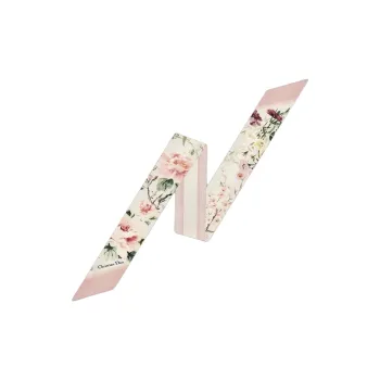 DIOR Silk Twill Silk Scarves Unisex Pink
