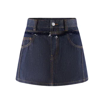 A21 Denim Short Skirts Women's Blue Black
