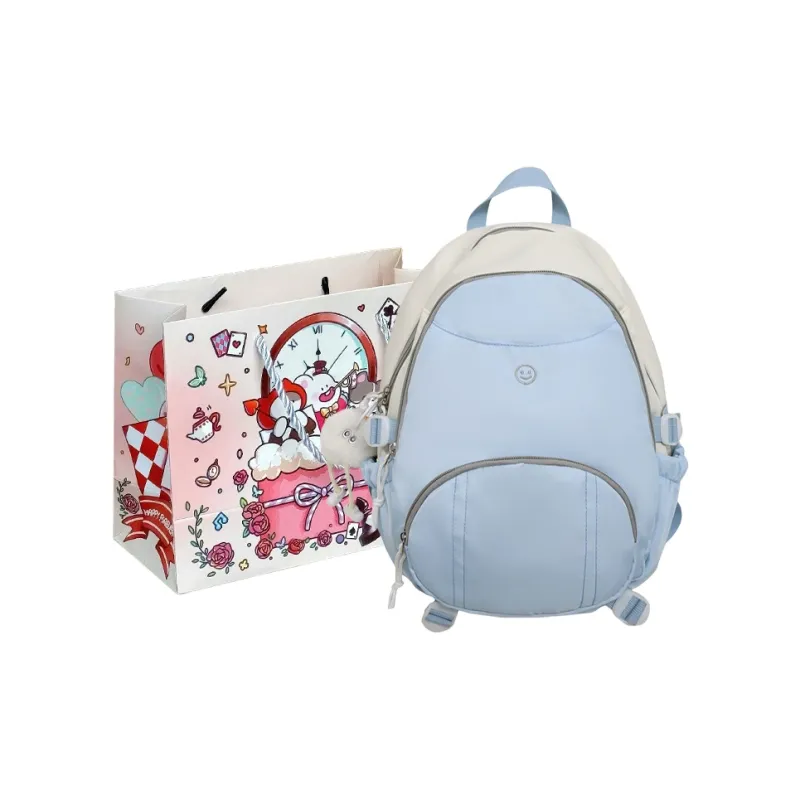 MOM'S HELPER Nylon Backpack Women's Pink/Blue/Black-4